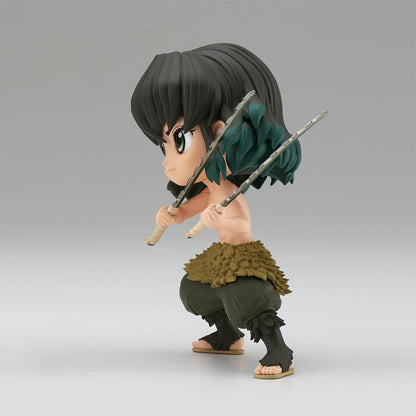 BANDAI Q posket Inosuke Hashibira mit Schwertern, Demon Slayer Kimetsu No Yaiba Sammelfigur, 13 cm