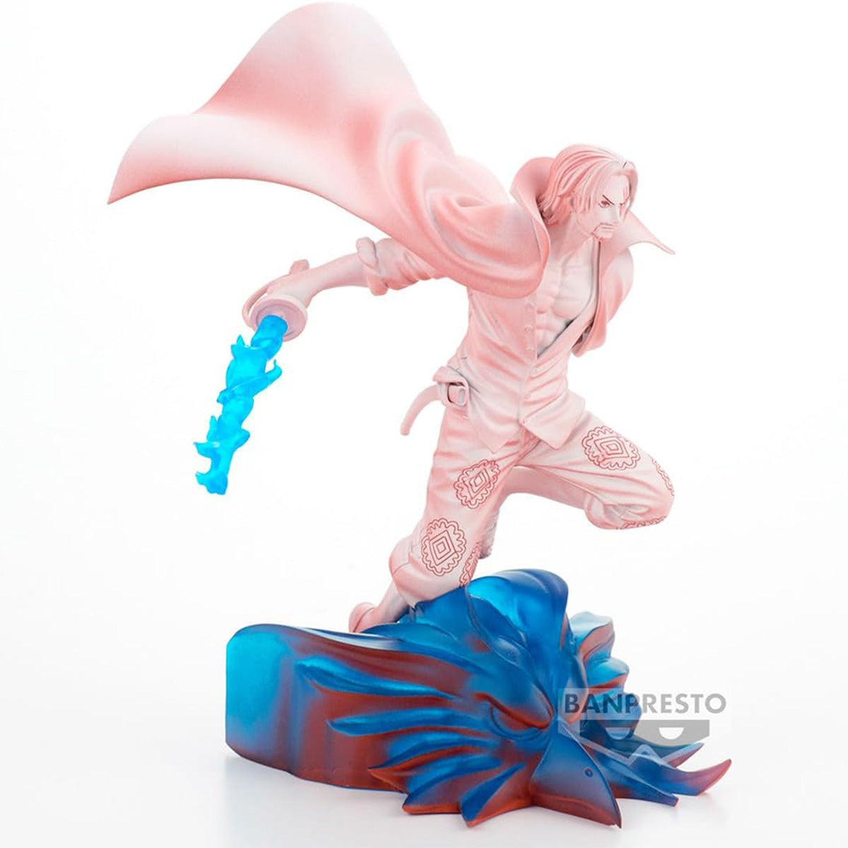 BANDAI Banpresto Figur, One Piece Red Shanks, Senkozekkei, Königshaki, flammendes Schwert