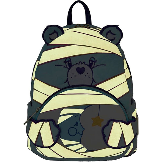 Loungefly Glücksbärchis X Universal Monsters - Schlummerbärchi als Mumie Rucksack, leuchtet im Dunkeln, passendes Innenfutter