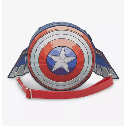 Loungefly Captain America Brave New World mit Flügeln, Marvel Umhängetasche
