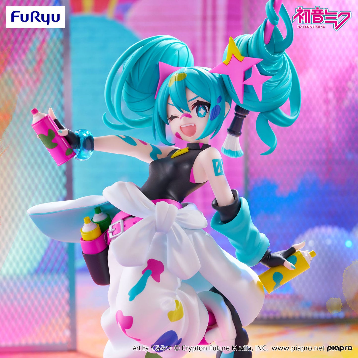 Furyu Hatsune Miku Trio-Try-iT PVC Statue Miku Paint Girl 19 cm