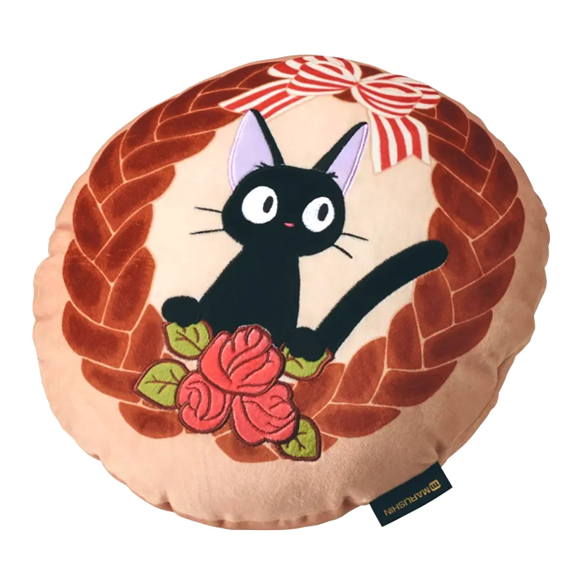 Kiki's Delivery Service - Jiji im Brotkranz - Premium Kuschelkissen - 35cm