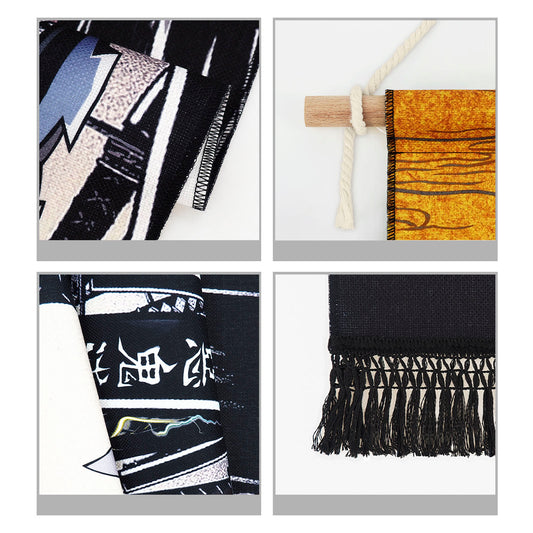 Demon Slayer - Sonnenschwerter im Sonnenaufgang - Stoff Rollbild - 130x33cm