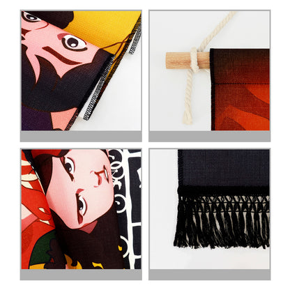 Stranger Things - Elf & Freunde (Cartoon Stil) - Rollbild aus Stoff - 135x33cm