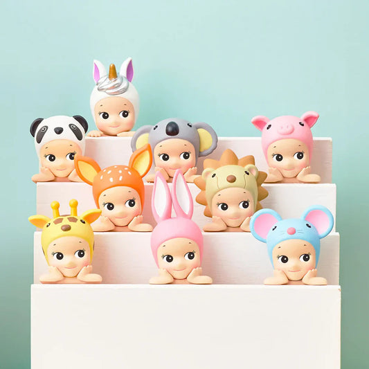 Sonny Angel Sammelfigur mit Tiermütze | Blind Box Hippers Animals Series | 8 cm