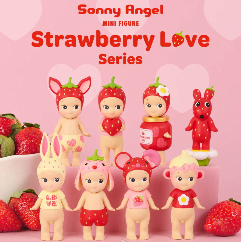 Sonny Angel - Strawberry Love Series - Blind Box Figur - Einzelbox - ca. 8-9 cm - Dreams