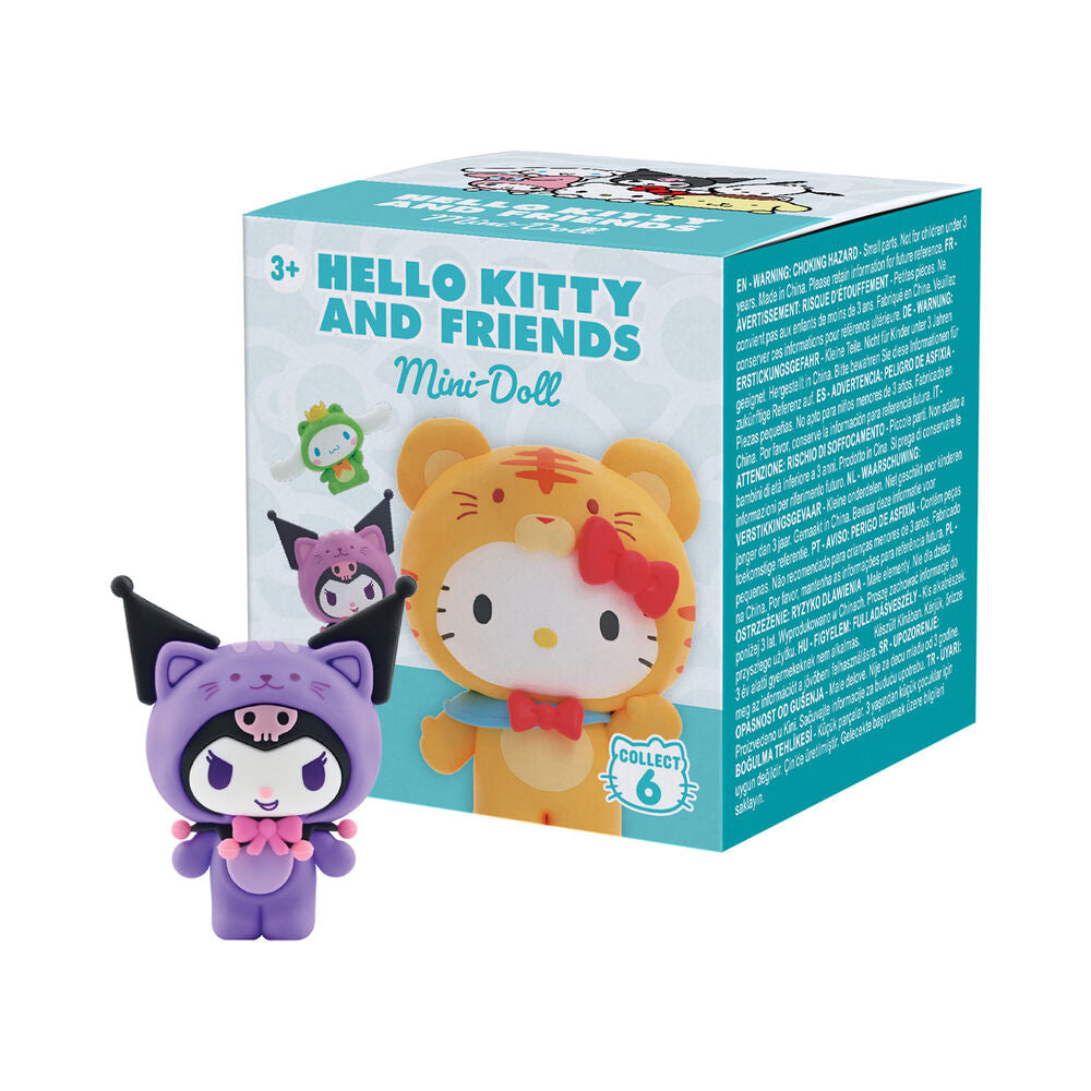 YuMe Hello Kitty and Friends mit Tierkostüm | Sanrio Figur | Blind Box | 5 cm