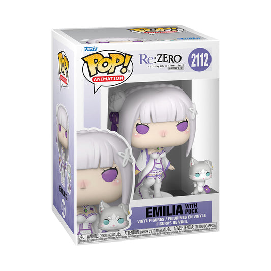 Re:ZERO - Starting Life in Another World - Emilia with Puck - Funko Pop! Animation #2112 - 9,9 cm - Funko