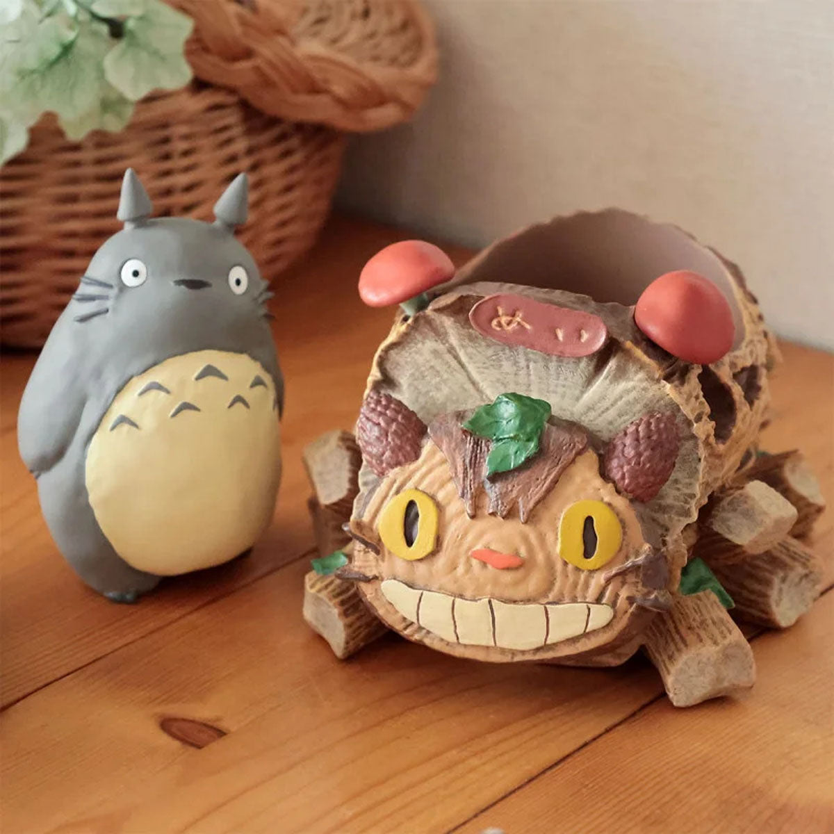 Mein Nachbar Totoro - Big Totoro & Catbus Wagon - Planter Pflanztopf - 15,5 cm - Benelic