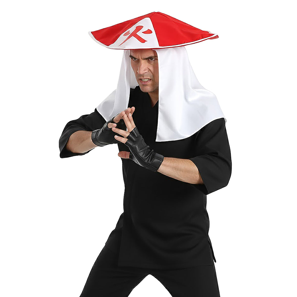 Naruto Shippuden - Hokage Hut – Traditioneller Konoha Kage Cosplay Hut mit Stoffschleier
