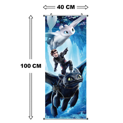 DreamWorks Dragons - Drachenzähmen leicht gemacht Rollbild Kakemono - 100 x 40 cm