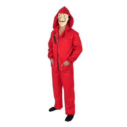 Gauner Kostüm für Haus des Geldes Fans I Overall mit Dali Maske I Größen: S - XXL