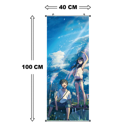 Weathering With You - Tenki no Ko - Rollbild Kakemono - Hodaka & Hina - 100 x 40 cm