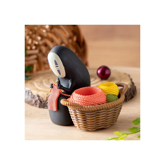 Chihiros Reise ins Zauberland - Ohngesicht (No Face) beim Stricken - 3D Mini-Figur & Stiftehalter / Organizer - 7cm - Ensky