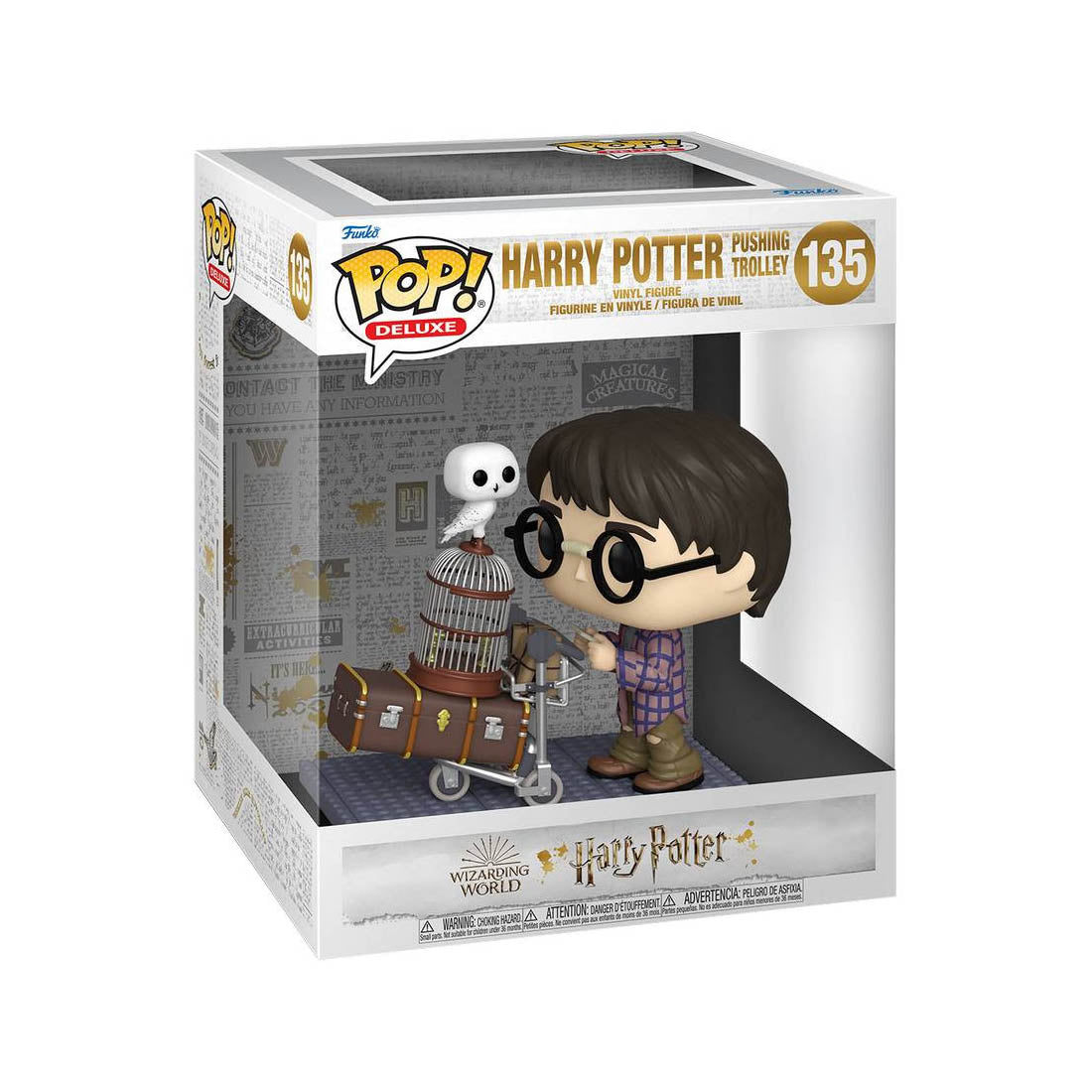 Harry Potter - Harry Potter mit Gepäckwagen - Funko POP! Deluxe Figur Nr. 135 - 14 cm - Funko