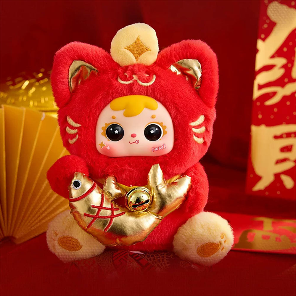 Samuel Blind Box - Fortune Cat (Wealth From All Directions) - Plüschfigur Blind Box - Einzelbox - 18 cm - Samuel