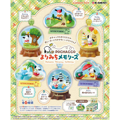 Sanrio - Pochacco Terrarium Collection: Yoramichi Memories - Blind Box Miniatur - Einzelbox - 7-9 cm - Re-Ment