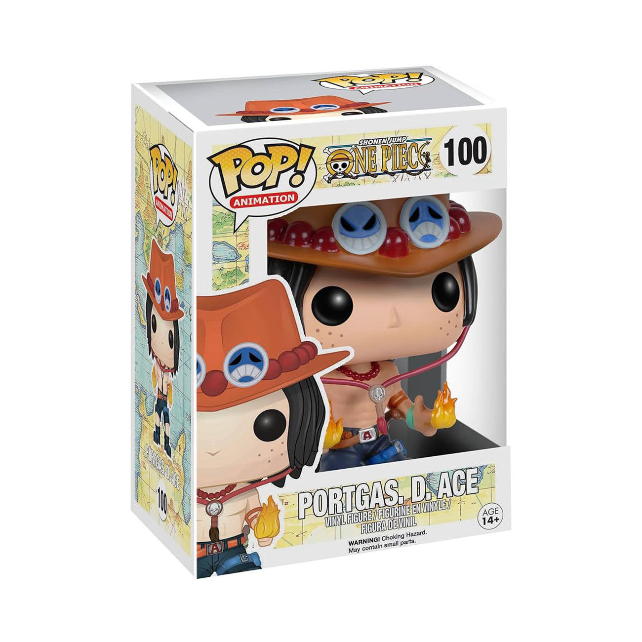 One Piece - Portgas D. Ace - Funko Pop! Vinyl Figur N° 100 - 10cm - Funko