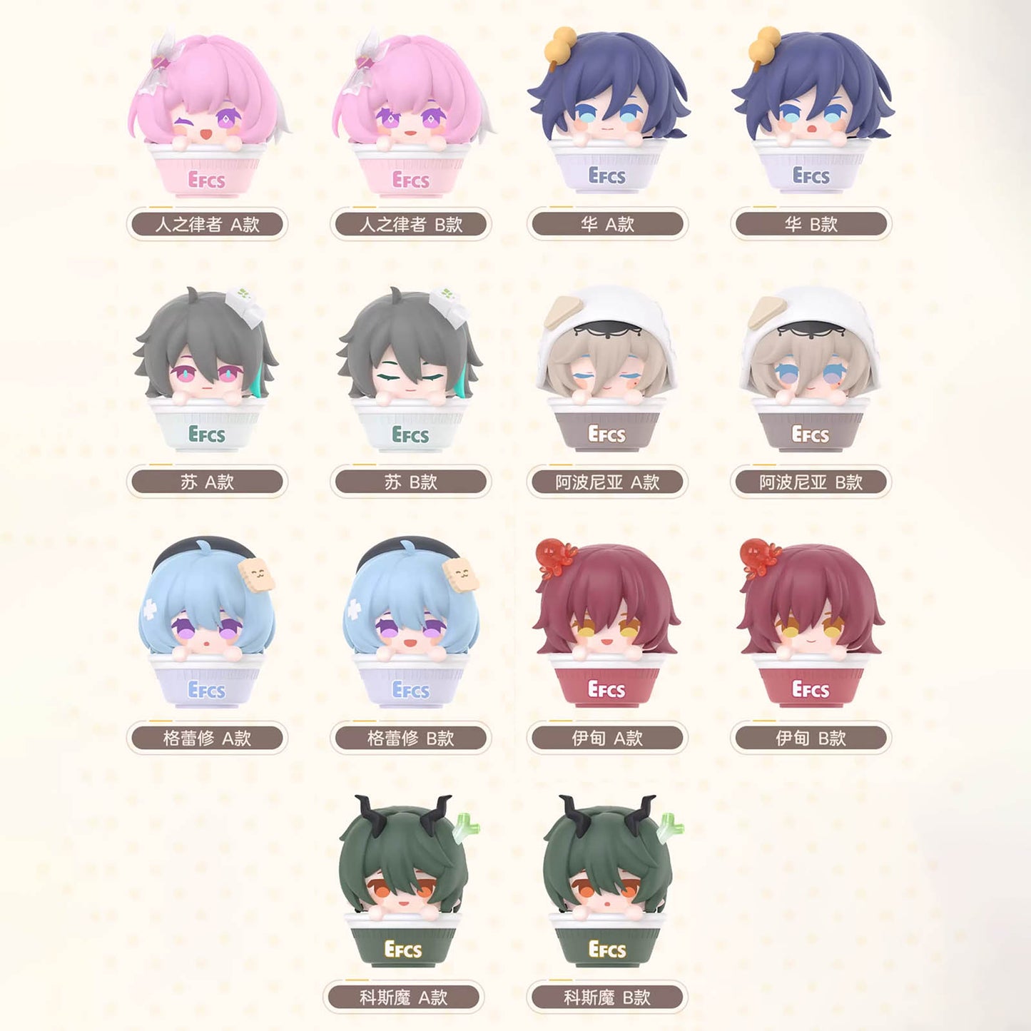 Honkai Impact 3rd - "Instant Noodles Series vol.2" Mini Sammelfigur - Blind Box - Einzelbox - miHoYo
