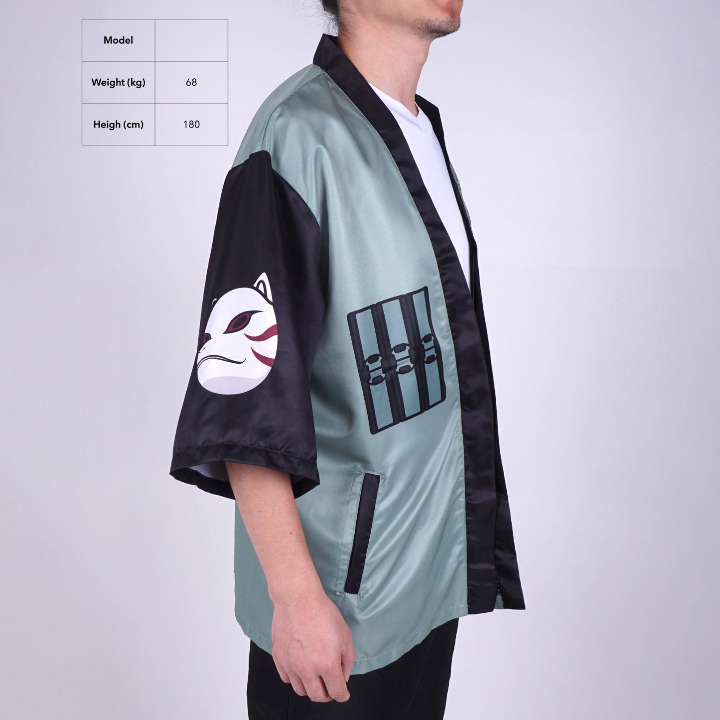 Naruto - Kakashi Hatake Haori Kimono Jacke - Grün - Anime Mura