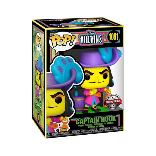 Disney Villains - Captain Hook (Blacklight) - Funko Pop! Vinyl Figur N° 1081 - 10cm - Funko