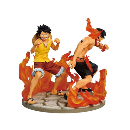 One Piece - Portgas D. Ace & Monkey D. Luffy Figur - Dramatic Memories - 15cm - Banpresto
