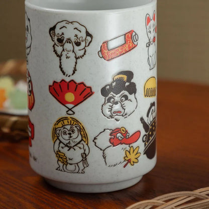 Pom Poko - Japanische Keramik Tee-Tasse (Yunomi) - 10,5cm - Benelic