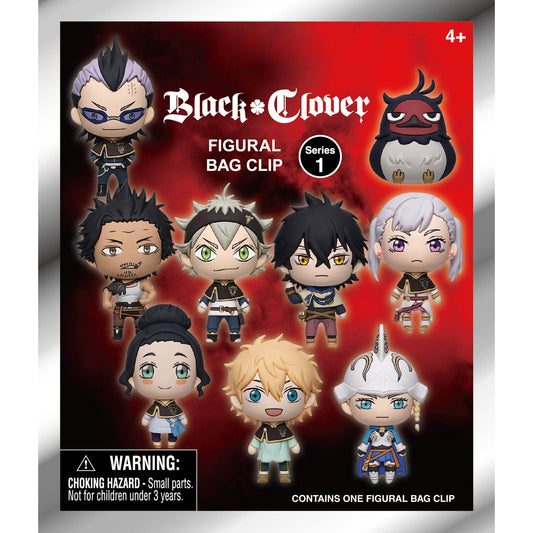 Black Clover - Series 1 3D Foam Bag Clip Schlüsselanhänger-Blindbag - Einzelbag - 5-6cm - Monogram