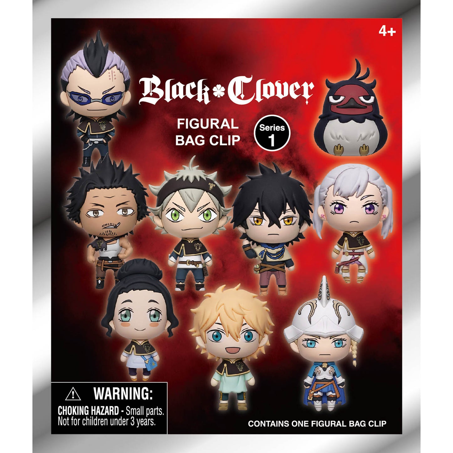 Black Clover - Series 1 3D Foam Bag Clip Schlüsselanhänger-Blindbag - Einzelbag - 5-6cm - Monogram