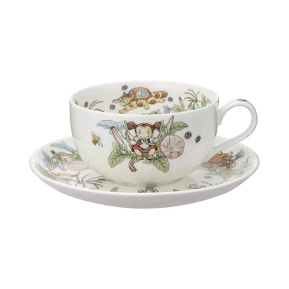 My Neighbor Totoro: Mei & Totoro Bindweed - Porzellan Tasse & Untertasse Set - 400ml - Noritake