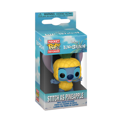 Lilo & Stitch - Stitch as Pineapple - Funko Pocket Pop! Keychain Schlüsselanhänger - ca. 4cm - Funko