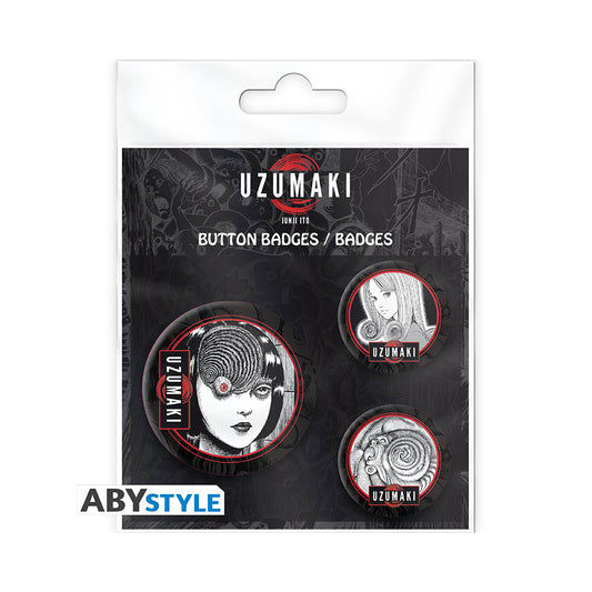 Uzumaki - Junji Ito - Button-Set 3-teilig - 5 cm / 3,2 cm - ABYstyle