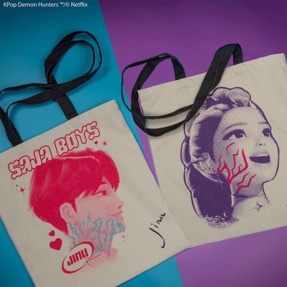 KPop Demon Hunters - Rumi & Jinu - Tragetasche - 42 x 38 cm - Cinereplicas