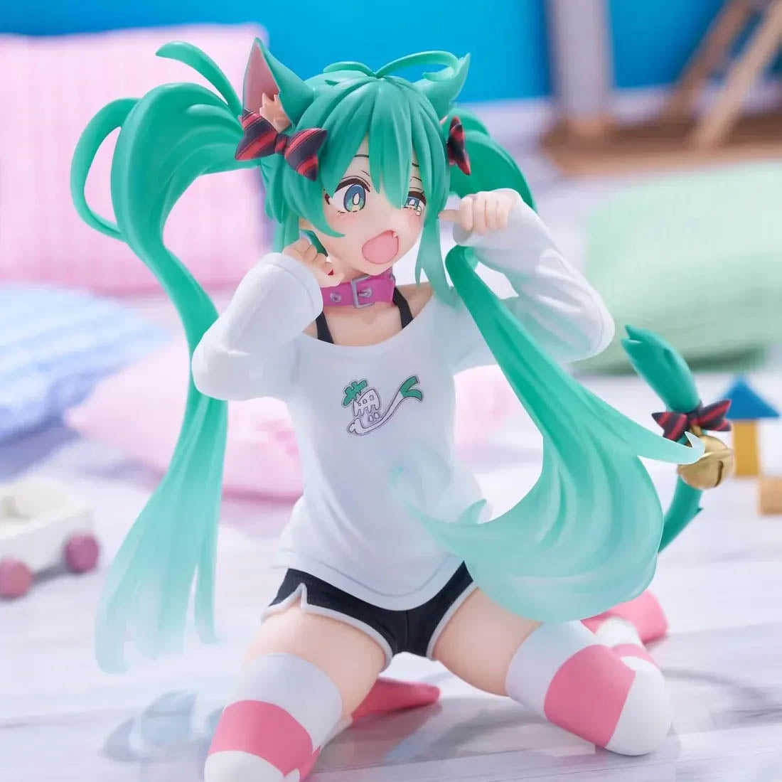 Hatsune Miku - Miku Cat Ear T-Shirt - Figur Desktop Cute - 13 cm - Taito