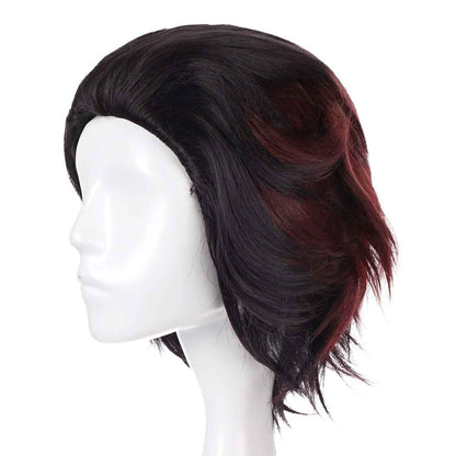 Demon Slayer - Tanjiro Kamado - Cosplay Perücke Rot-Schwarz - 30 cm - CoolChange