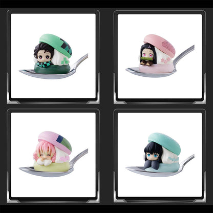 Demon Slayer - Chara Macaron - Minifigur Blindbox - Einzelpack - 4 cm - Bandai
