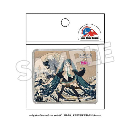 Hatsune Miku x Hokusai - The Great Wave off Kanagawa - 3D Magnet - 9 x 7.8 cm - Presence