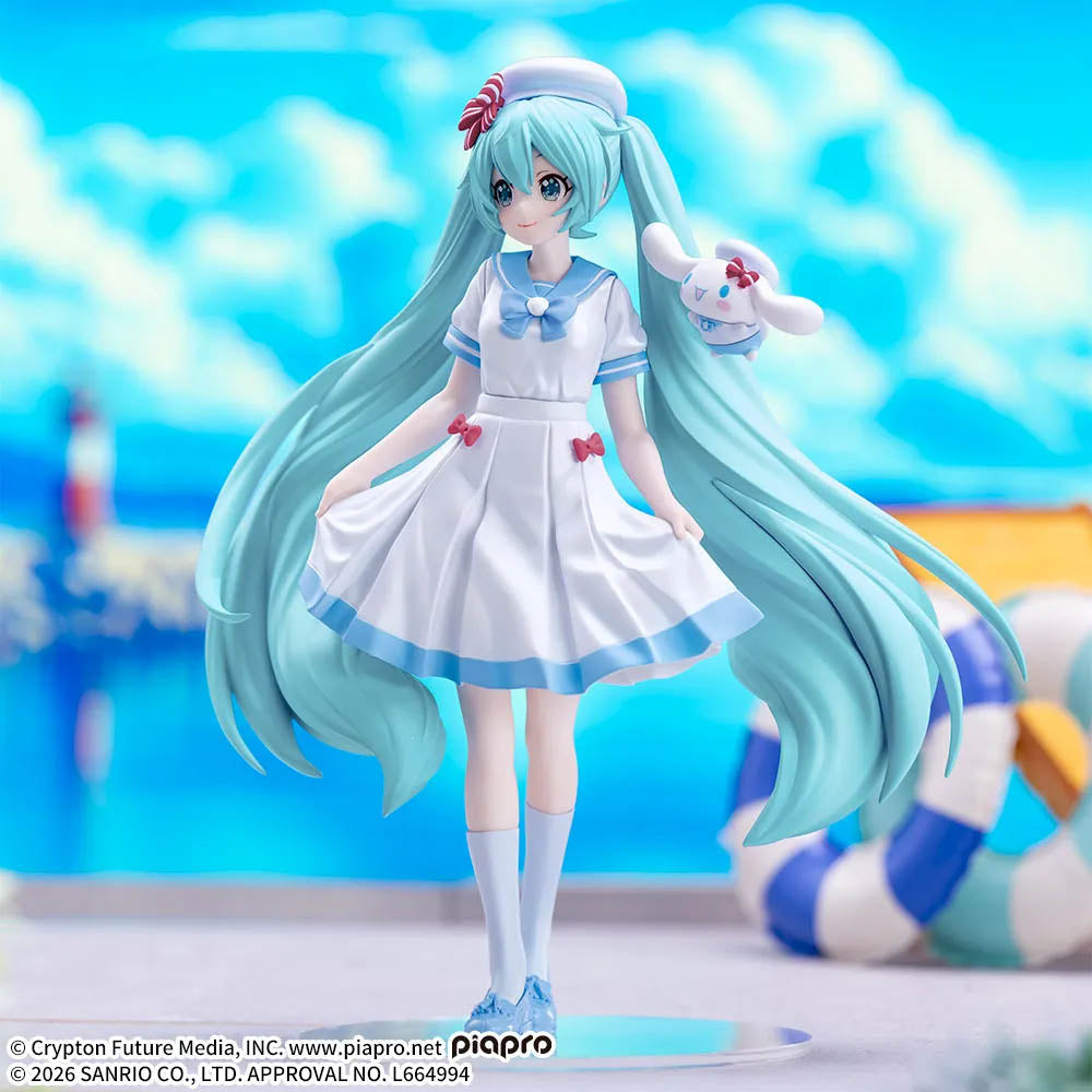 Hatsune Miku x Cinnamoroll - Summer Ver. - XStellar Figure - 19 cm - SEGA