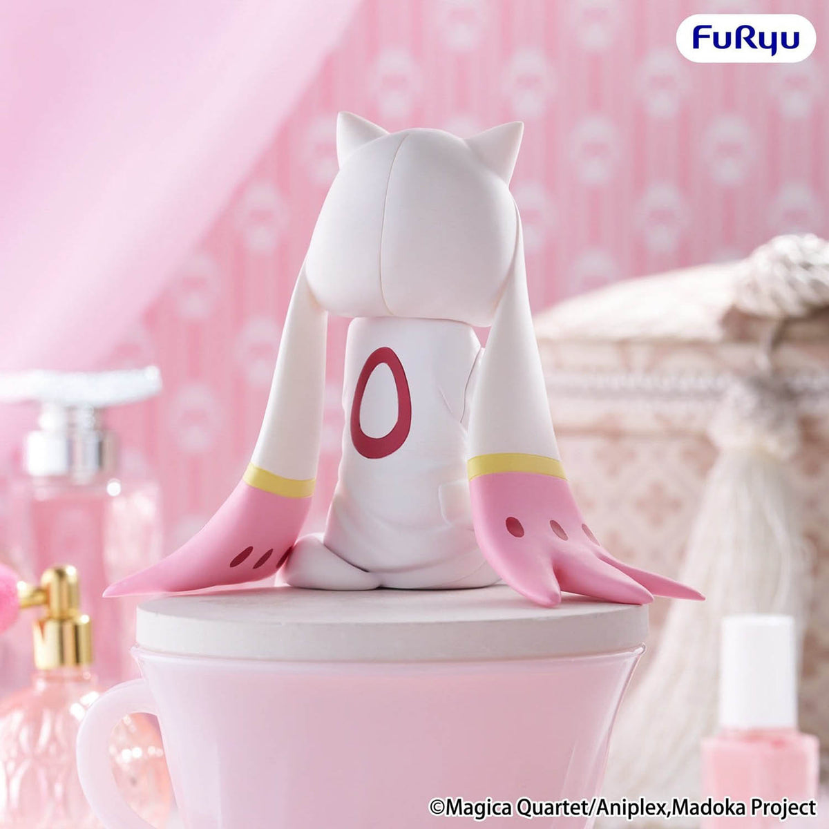 Puella Magi Madoka Magica - Madoka Kaname (Kyubey-Hausanzug) - Noodle Stopper Figur - 15 cm - FuRyu