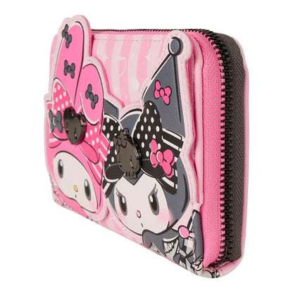 Loungefly My Melody & Kuromi Portemonnaie mit Reißverschluss, Sanrio Geldbörse