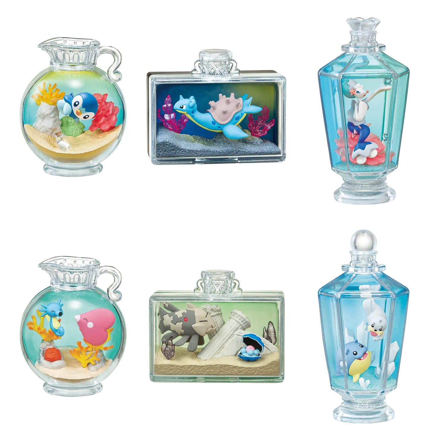 Re-ment Pokémon AQUA BOTTLE Collection 2 ~ Sparkling Seaside Memories~ 6er Box-(1)