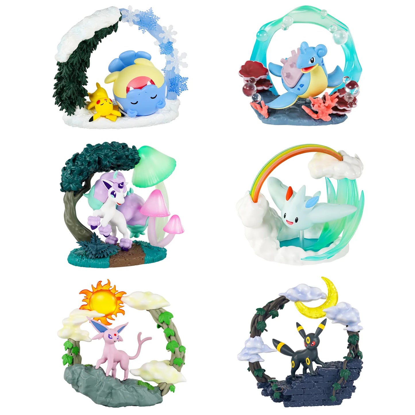 Re-ment Pokémon Circular Diorama Collection 6er Box-(6)