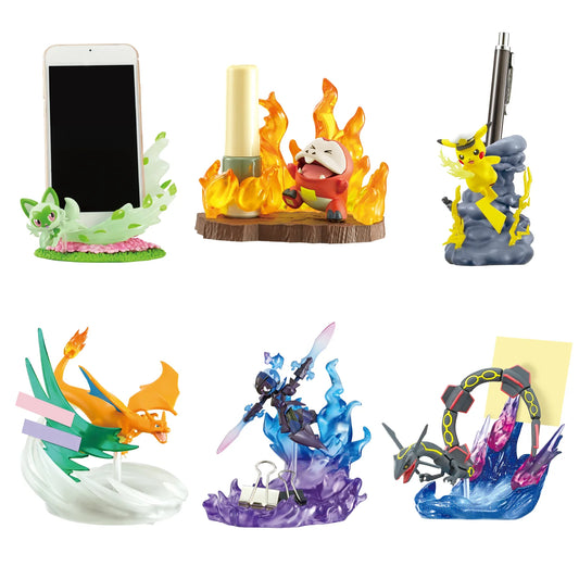 Re-ment Pokemon DesQ Battle on Desk Ver. Anime Pokemon 6er Box,(6)