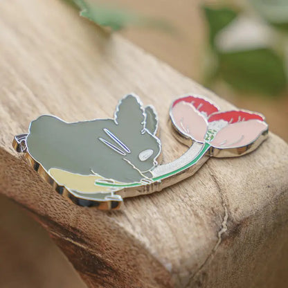 Mein Nachbar Totoro - Großer Totoro mit Blume - Metall-Magnet - 4,5cm - BENELIC