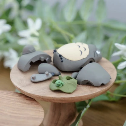 Mein Nachbar Totoro - Großer Totoro mit Blatt - 3D-Puzzle Kumukumu - 7 cm - Ensky