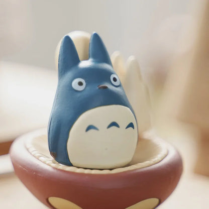 Mein Nachbar Totoro - Mittlerer und kleiner Totoro im Pilz - 3D-Puzzle Kumukumu - 5 cm - Ensky