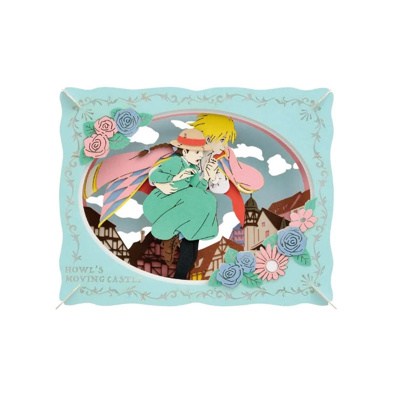 Das wandelnde Schloss - Howl & Sophie am Himmel - Paper Theater - 10 cm - Ensky