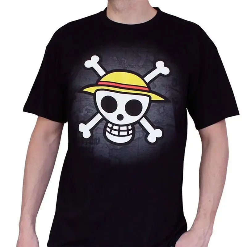 One Piece - Skull with Map - T-Shirt Herren Schwarz - Größe XL - ABYstyle