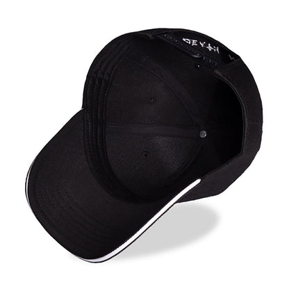 Death Note Curved Bill Cap, Totenkopf Gummi-Patch