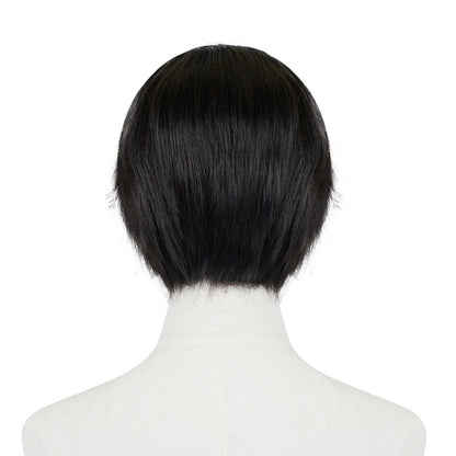 Cosplay Perücke von Levi Ackerman für Attack on Titan Fans, Schwarz